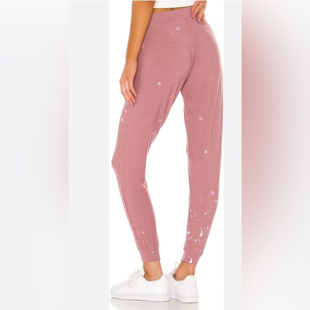 Chaser Pinky Stars and splatters Sweatpants XS New with Tags